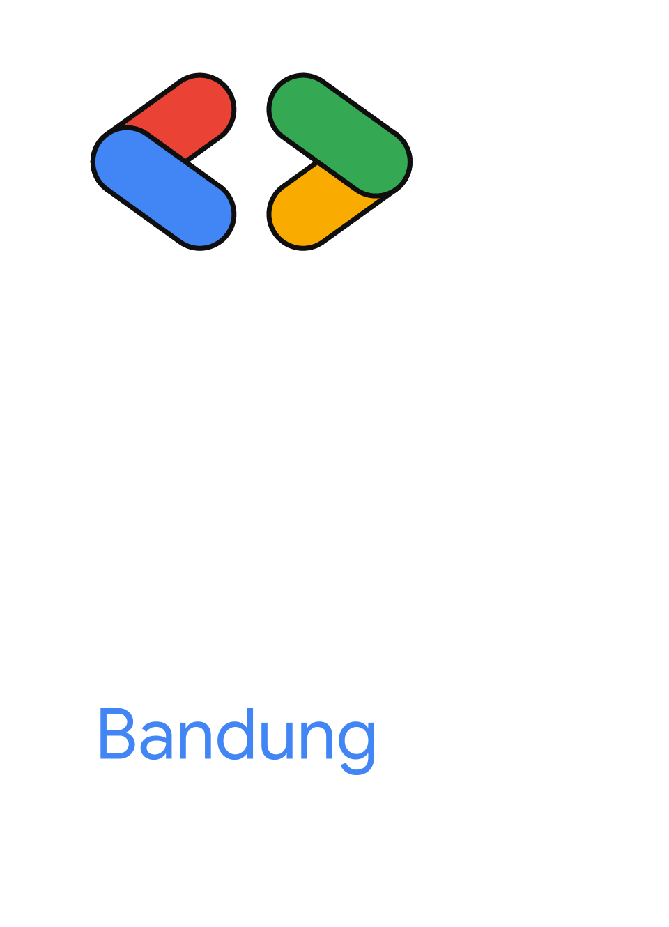 GDG Bandung Stacked Dark Logo